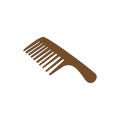 Brown comb vector illustration on white background