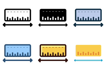 ruler measurement tool icon vector illustration