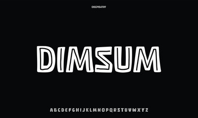 Luxury Dimsum Week alphabet letters font for logo