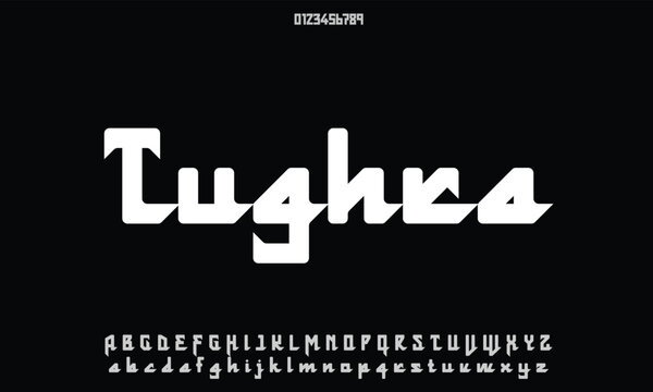 Luxury Tughra alphabet letters font for logo