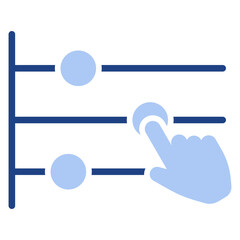 Adjusting Flat Blue Icon