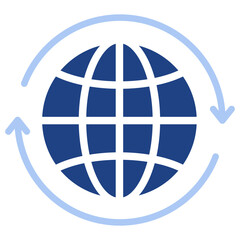 Business Continuity Flat Blue Icon