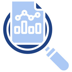 Analysis Flat Blue Icon