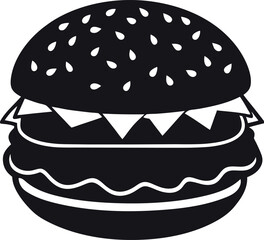 Delicious cheeseburger with fries on a white background