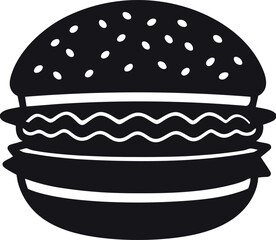 Delicious cartoon hamburger vector illustration 