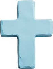 Obraz premium Light Blue Plus Sign. Transparent Background.