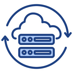 Server Continuity Blue Icon
