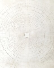 Obraz premium A white circle with a black dot in the center