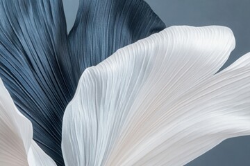 Abstract floral design in blue and white for backgrounds