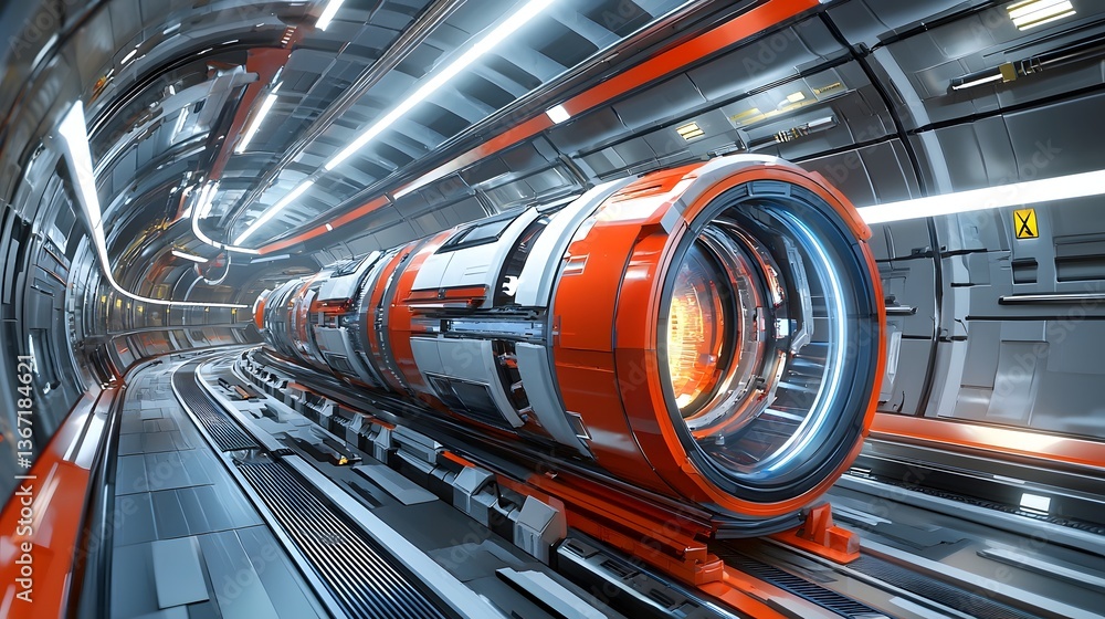 Poster visually captivating warp drive test showcasing a spellbinding space time distortion an depiction of