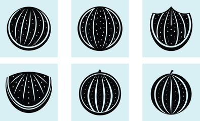 Obraz premium Watermelon silhouette vector