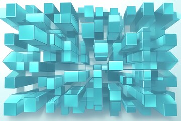 abstract green cubes background