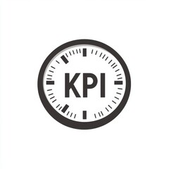 KPI Tracking Clock Icon, Measuring Performance