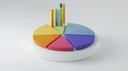 A colorful pie chart is displayed on a white background