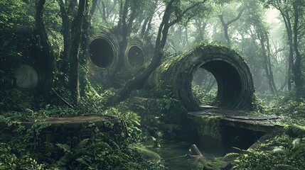 Majestic mountain tunnel passage winding through rugged scenic landscape providing a thrilling adventure and breathtaking views for travelers and explorers