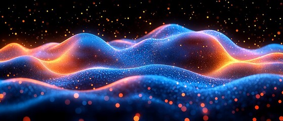 Glowing Particle Waves.