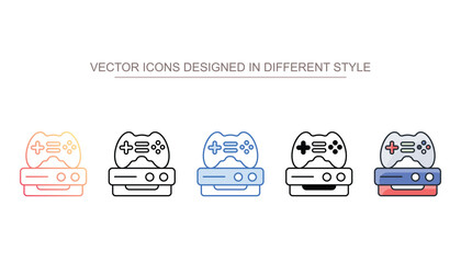 Game Console icon design with white background stock illustration