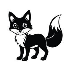 a cute fox on white background.eps