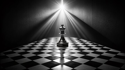 Abstract Chessboard Notation: Strategic Game Visual Concept