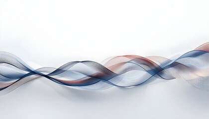 Elegant Abstract Wave Lines Flowing Smoothly on a White Background for a Modern and Minimalist Look