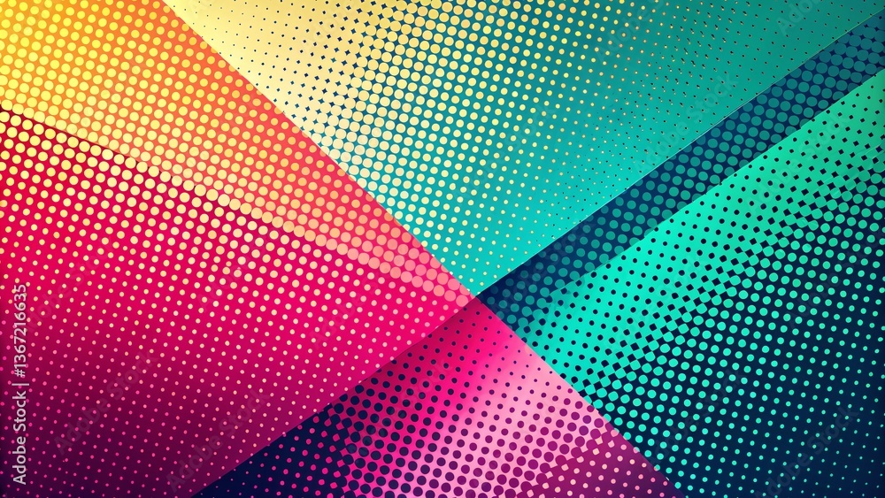 Poster abstract duotone halftone pattern background texture - modern geometric design