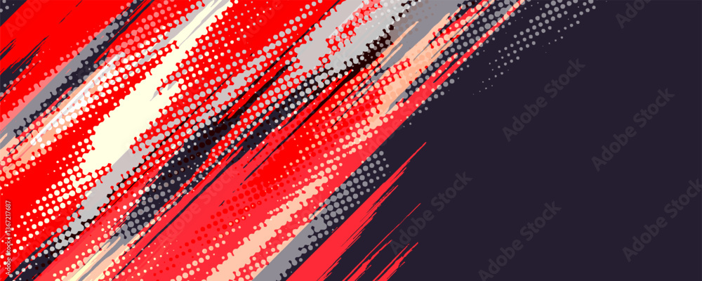 Poster dots halftone orange color pattern gradient texture with technology digital background. dots pop art