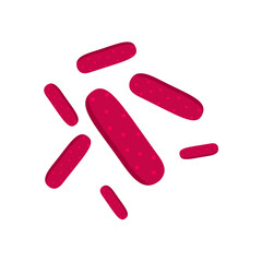 Viruses, germs and bacteria, microorganism types. Illness or disease microscopic cells and infection, microbes and antibodies. Dangerous pathogen, microbiology. Vector illustration