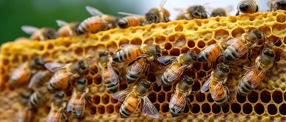 Bees on Honeycomb