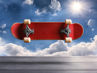 Skateboard in Sky, Wooden Deck