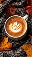 Autumn Coffee Cozy Scene