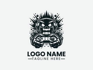 Angry Robot Vector Logo Design, Aggressive Robot Logo 