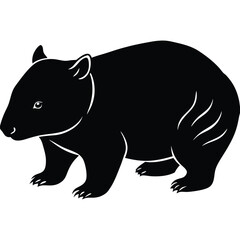 a wombat vector animle
