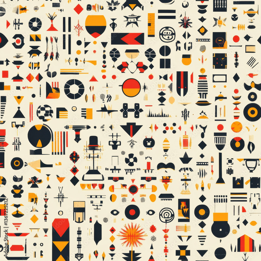 Aufkleber seamless web design pattern with icons