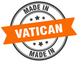 Made in Vatican round sign. Made in Vatican stamp.