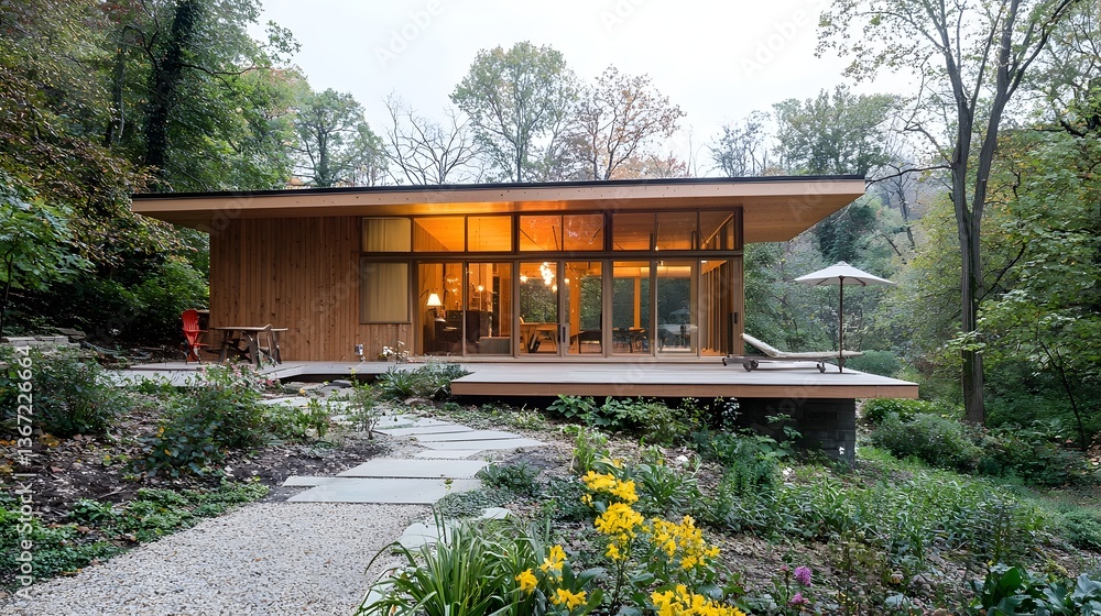 Aufkleber innovative eco friendly architecture featuring a modern energy efficient building design with hidden