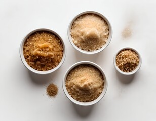 Different Types of Sugar in Bowls