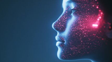 An AI powered virtual assistant for mental health, providing therapy sessions and emotional support through an interactive interface, glowing mood analysis interface