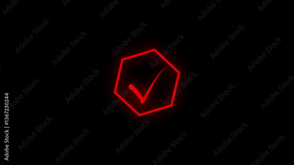 Poster check mark icon animated video. modern green check mark icon animation on a white background.animati
