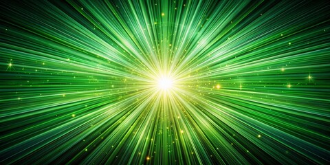 Naklejka premium Abstract Paris Green Sunburst Macro Photography, Retro Radial Light Beams Background