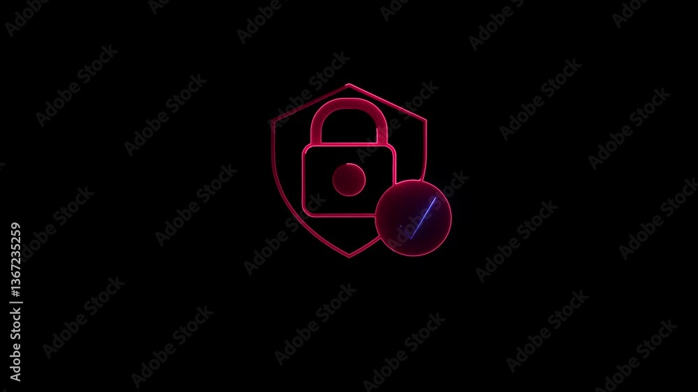 Poster protection. cyber security. network safety. digital security shield with checkmark , security blue b