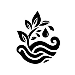 Minimalist Life Cycle: Leaf, Water, Waves