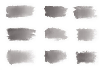 set of watercolor paint strokes
