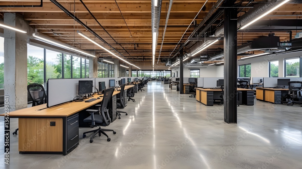 Aufkleber a state of the art office space featuring a centralized air conditioning system and digital climate 