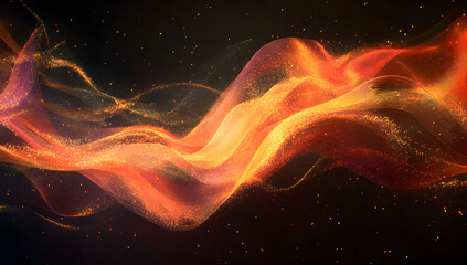 Futuristic Abstract 3D Waves – AI Digital Art.