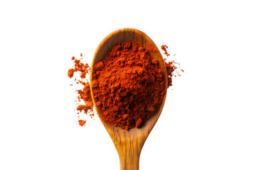 Paprika powder in wooden spoon spice food cooking ingredient,