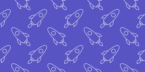 Spaceships in a vivid pattern create a lively backdrop for creativity and innovation