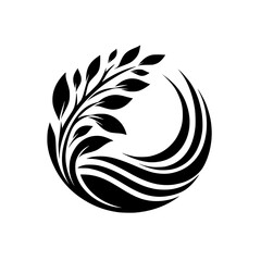 Monochromatic Floral Swirl: Organic Elegance