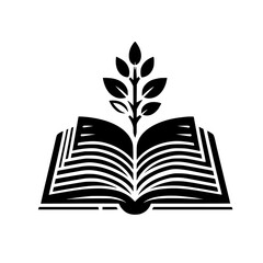 Knowledge Sprouts: Book & Leaf Logo