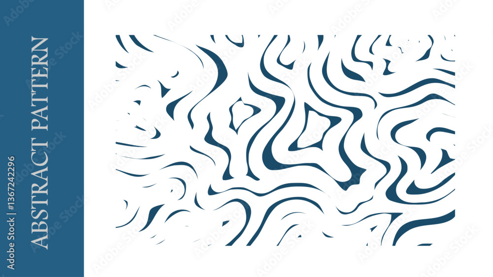 Poster abstract pattern wave shape lines, curves, brush strokes with repeating patterns. abstract backgroun