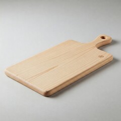 Natural Wood Cutting Board with Handle - Kitchen Serving Board